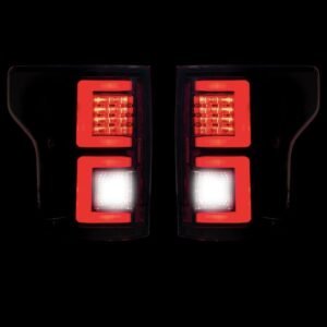 Fits Ford F150 18-20 (Replaces OEM Halogen) OLED tail Lights Red Smoke By RECON - Image 6