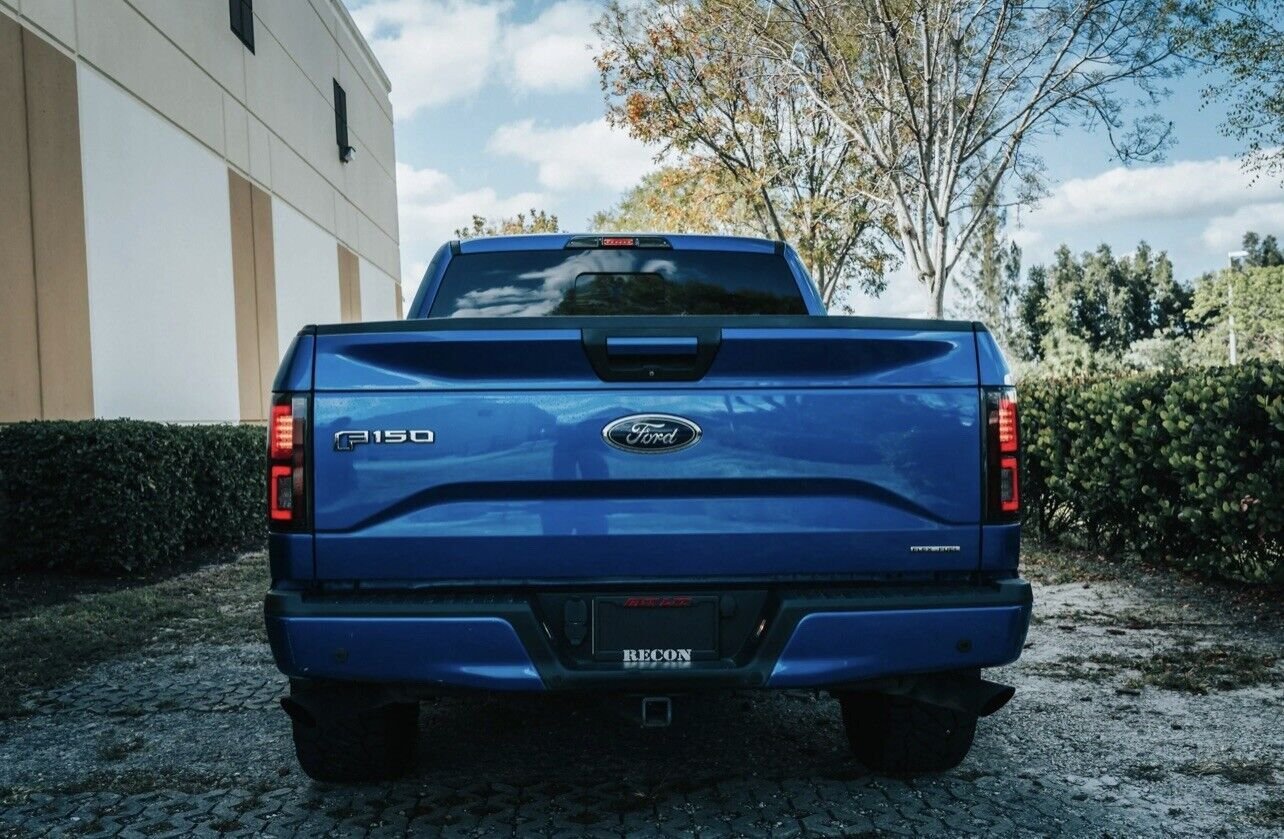 Fits Ford F150 18-20 (Replaces OEM Halogen) OLED tail Lights Red Smoke By RECON - Image 3