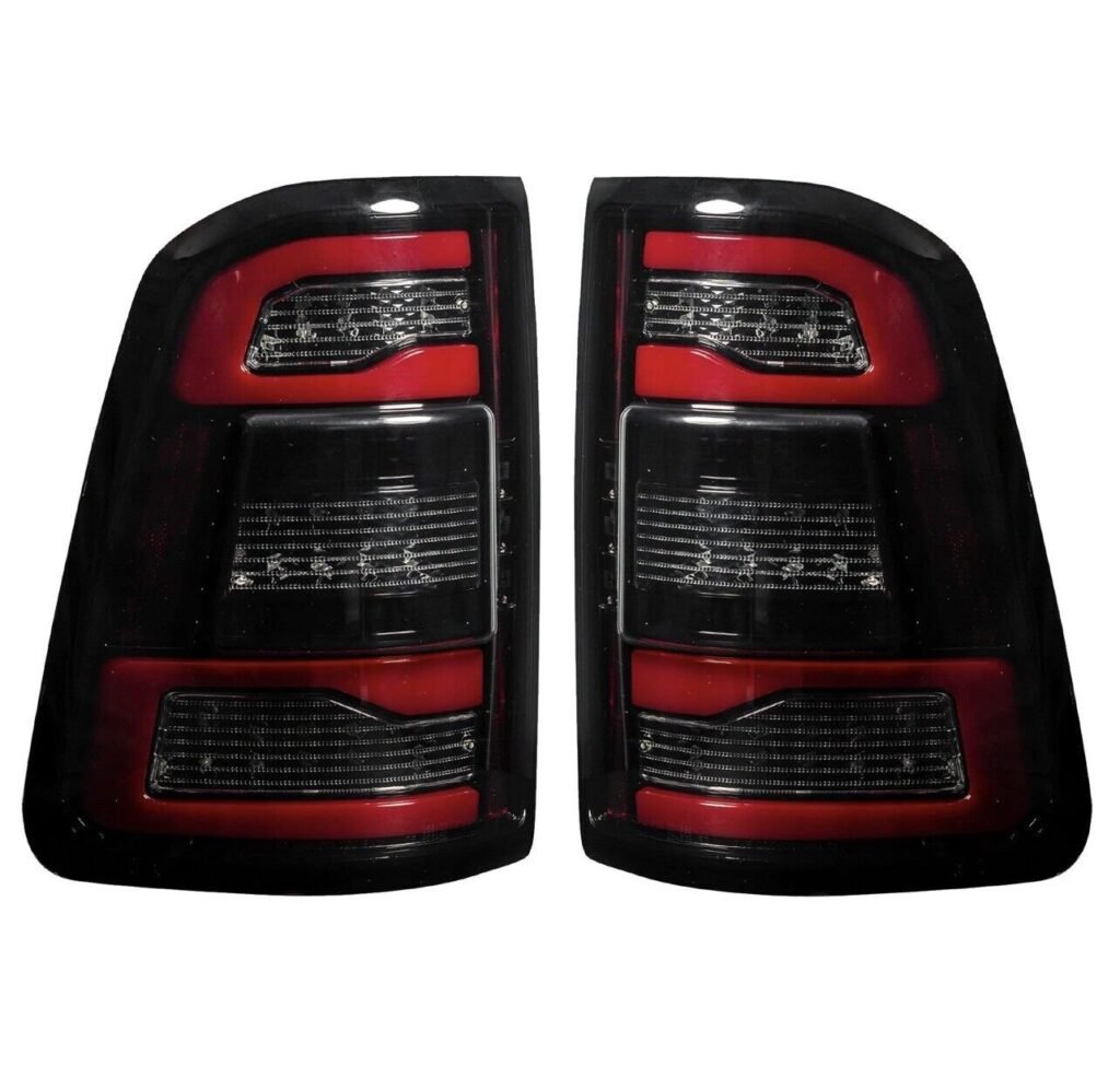 Fits Dodge RAM 1500 19-21 OLED Tail Lights Replaces OEM Halogen Scanning Amber