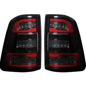 Fits Dodge RAM 1500 19-21 OLED Tail Lights Replaces OEM Halogen Scanning Amber - Image 3