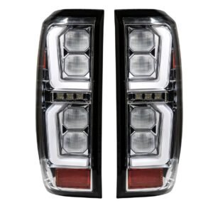 Fits GMC Sierra 1500 2019-21/2500 3500 20-21 Replaces OEM LED Tail Lights Clear - Image 2
