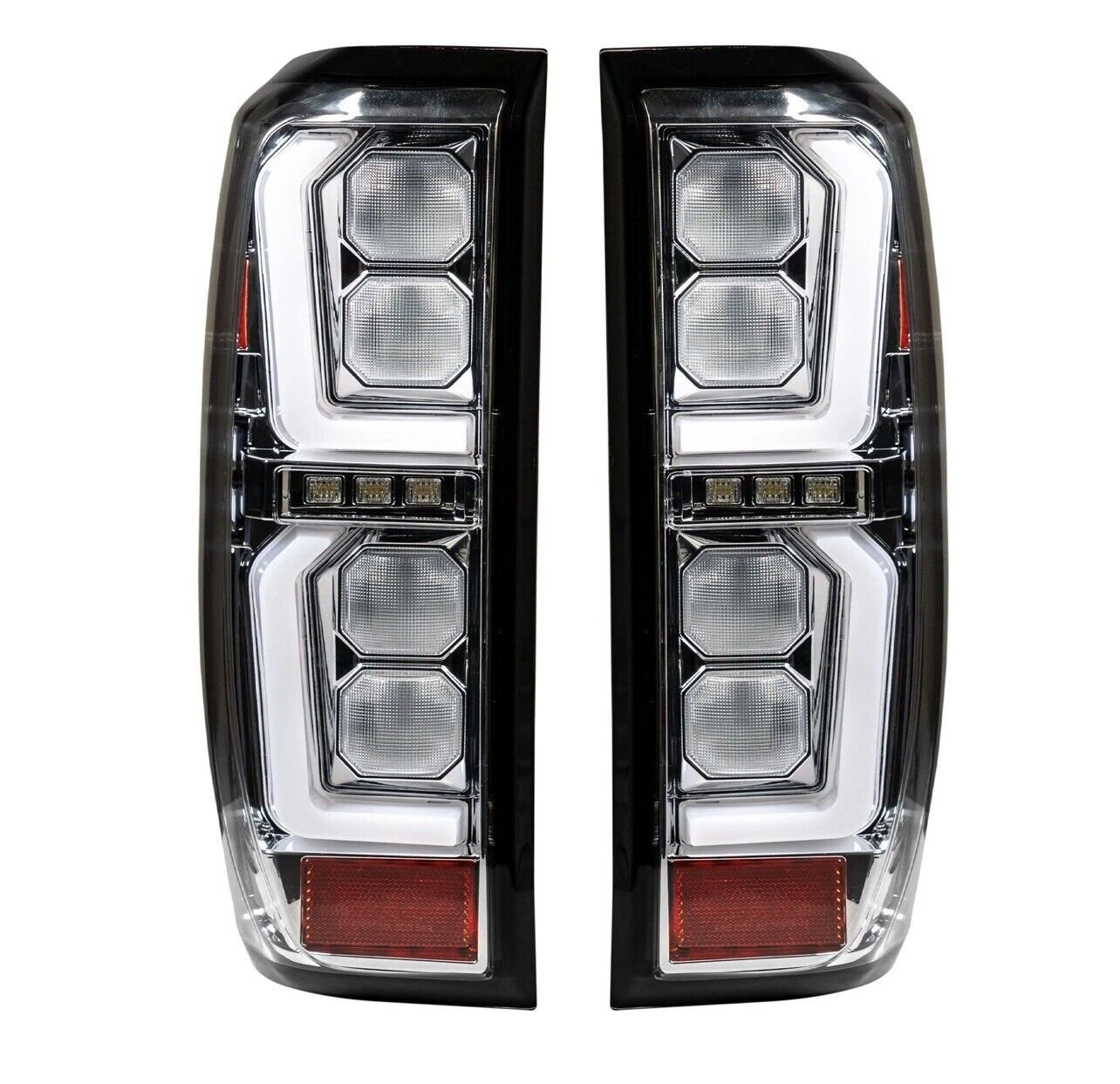 Fits GMC Sierra 1500 2019-21/2500 3500 20-21 Replaces OEM LED Tail Lights Clear - Image 2