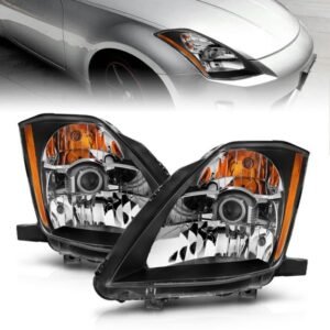 Nissan 350Z 03-05 Projector Headlights Black - Image 1