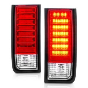 Hummer H2 SUV 03-09 Led Tail Lights Red/Clear - Image 6