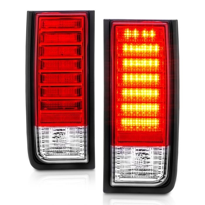 Hummer H2 SUV 03-09 Led Tail Lights Red/Clear