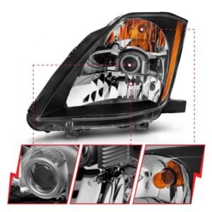 Nissan 350Z 03-05 Projector Headlights Black - Image 2