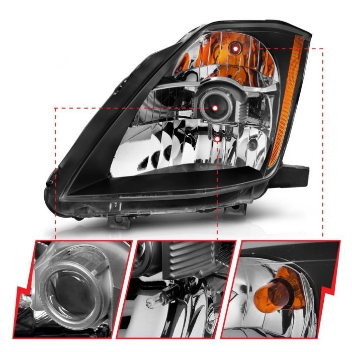 Nissan 350Z 03-05 Projector Headlights Black