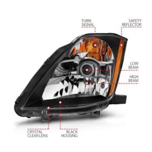 Nissan 350Z 03-05 Projector Headlights Black - Image 3