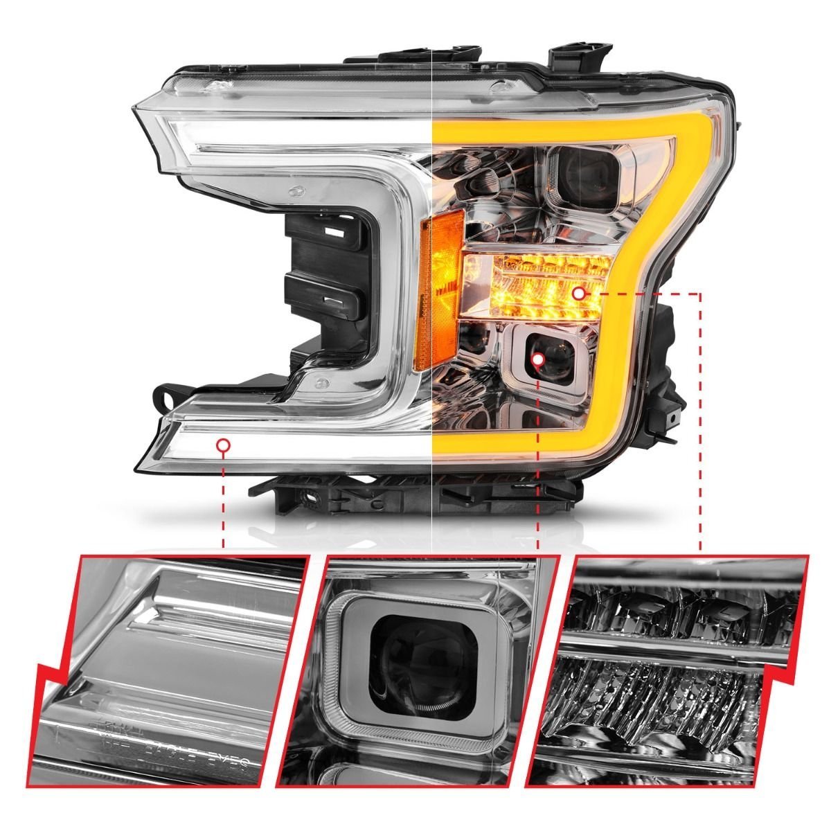Honda Civic 04-05 2/3/4DR Projector Headlights Black W/ Led Halo - Image 5