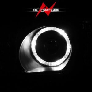 Honda Civic 04-05 2/3/4DR Projector Headlights Black W/ Led Halo - Image 6