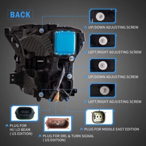VLAND Full LED Headlights For Ford F150 13th Gen Pickup 2015-2017 With Amber DRL - Image 10