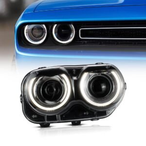 VLAND LED Halo Headlights For Dodge Challenger 2015-2020 With Sequential Turn Signals - Image 20