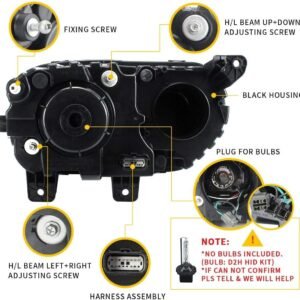 VLAND LED Halo Headlights For Dodge Challenger 2015-2020 With Sequential Turn Signals - Image 6