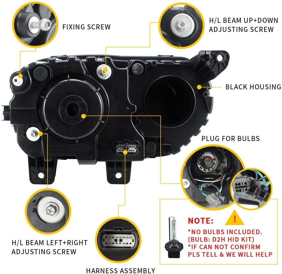 VLAND LED Halo Headlights For Dodge Challenger 2015-2020 With Sequential Turn Signals - Image 6