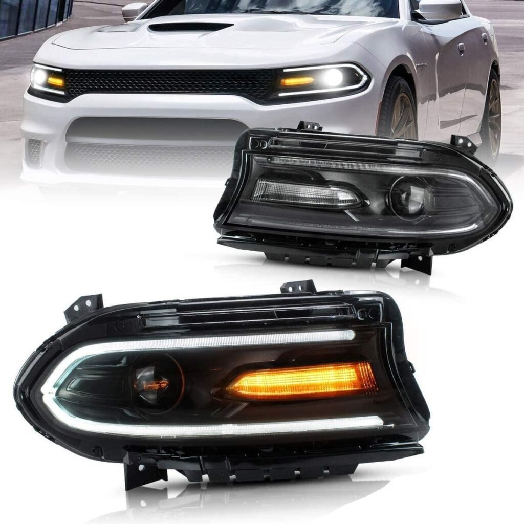 VLAND LED Headlights For Dodge Charger 2015-UP OEM Factory Front Lights Assembly