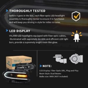 VLAND LED Headlights For Dodge Charger 2015-UP OEM Factory Front Lights Assembly - Image 17