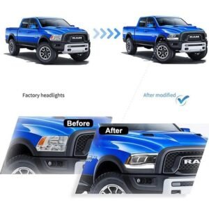 VLAND Full LED Headlights For Dodge Ram 1500 / 2500 / 3500 2009-2018 Ram1500 Classic 2019-2021 - Image 6