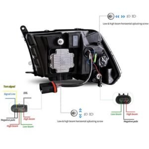 VLAND Full LED Headlights For Dodge Ram 1500 / 2500 / 3500 2009-2018 Ram1500 Classic 2019-2021 - Image 12