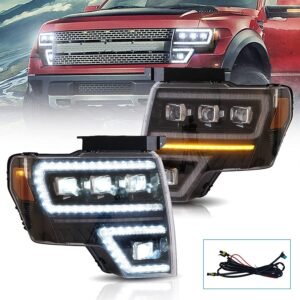 VLAND LED Projector Headlights For Ford F150 Pickup 2009-2014 With DRL [DOT. SAE.] - Image 1