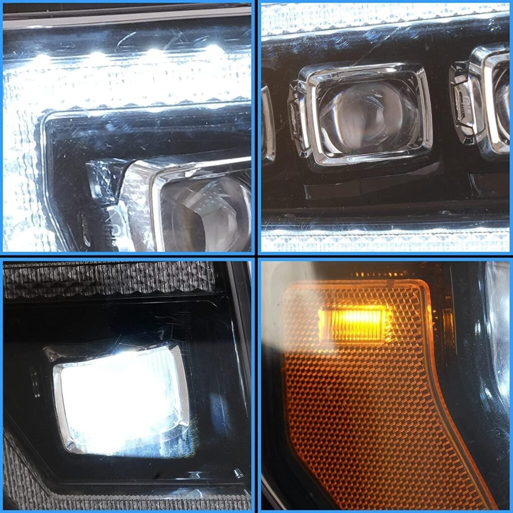 VLAND LED Projector Headlights For Ford F150 Pickup 2009-2014 With DRL [DOT. SAE.]