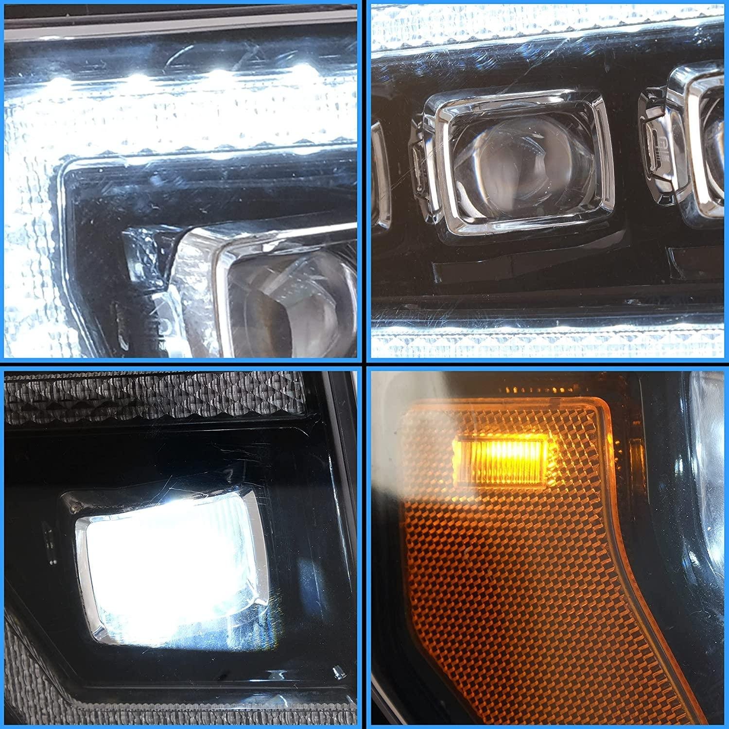 VLAND LED Projector Headlights For Ford F150 Pickup 2009-2014 With DRL [DOT. SAE.] - Image 8