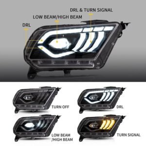 VLAND LED Projector Headlights For Ford Mustang 2010-2014 [SAE. DOT.] - Image 5