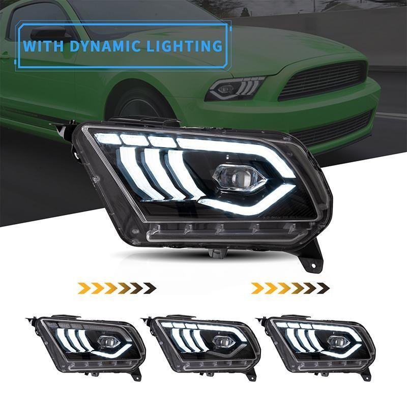 VLAND LED Projector Headlights For Ford Mustang 2010-2014 [SAE. DOT.]