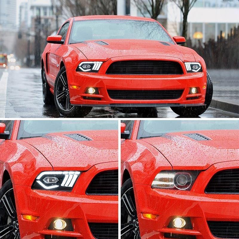 VLAND LED Projector Headlights For Ford Mustang 2010-2014 [SAE. DOT.]