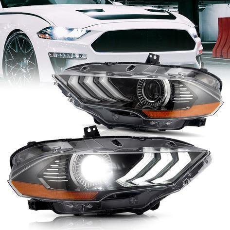 VLAND LED & RGB Projector Headlights For Ford Mustang GT and EcoBoost Models 2018-2022