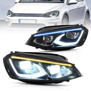 VLAND LED Projector Headlights For Volkswagen(VW) Golf MK7 2014-2017 With Sequential indicator Turn Signals (MK8 Style) - Image 1