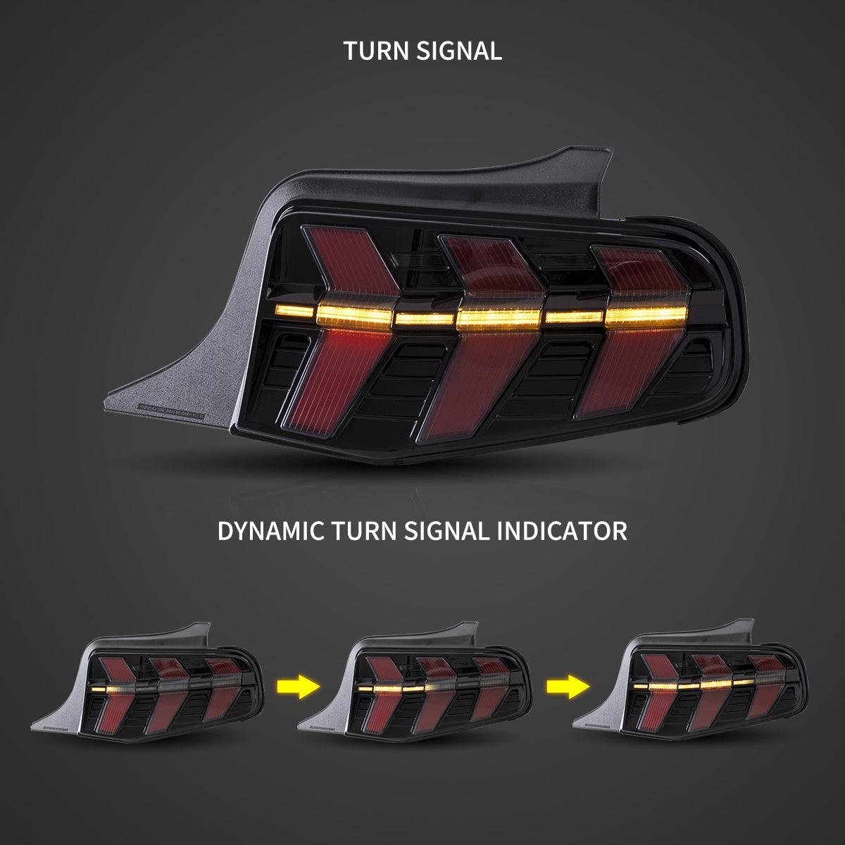 VLAND LED Tail Lights For Ford Mustang 2010 2011 2012 with 7 Lighting Modes [DOT.] - Image 10