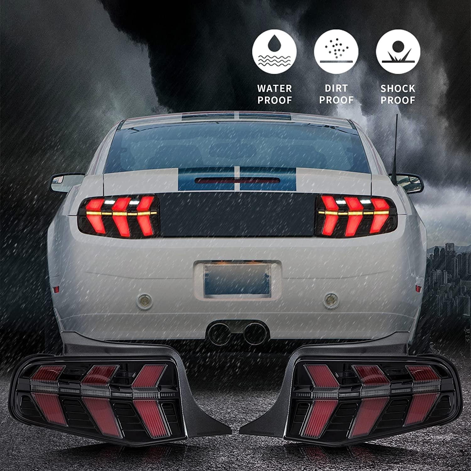 VLAND LED Tail Lights For Ford Mustang 2010 2011 2012 with 7 Lighting Modes [DOT.] - Image 11