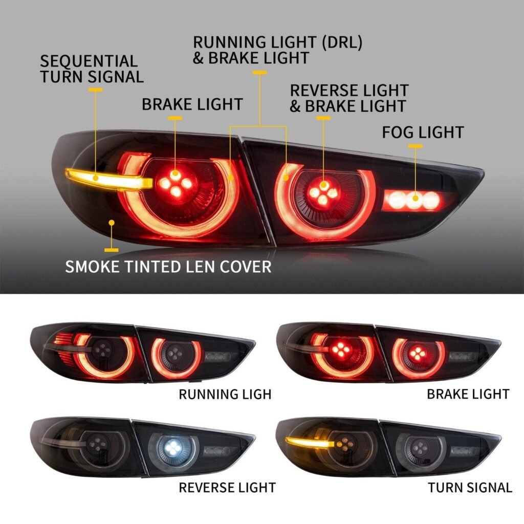 VLAND LED Tail Lights For Mazda 3 Axela Sedan 2019-2021