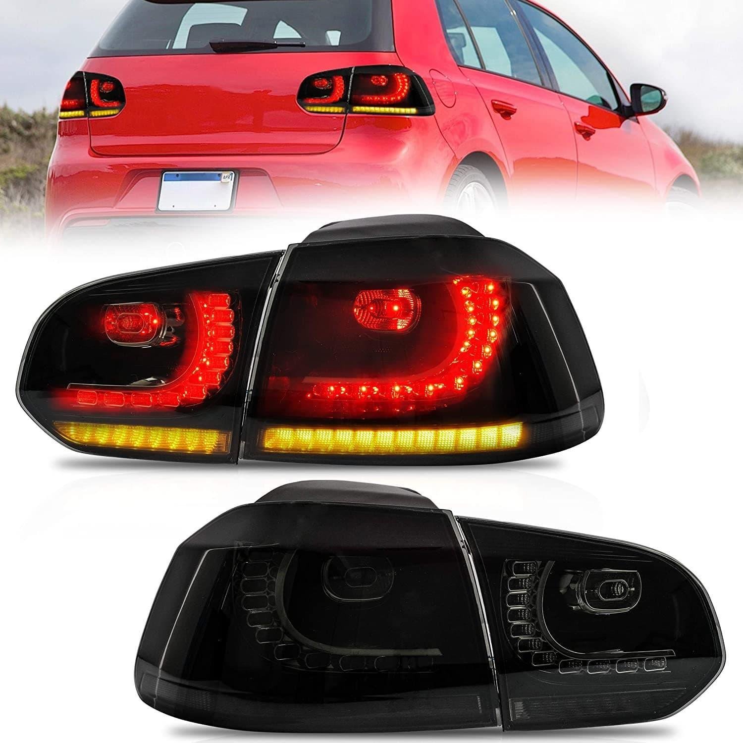 VLAND LED Tail lights For Volkswagen (VW) Golf 6 MK6 (TSI GTI R TDI GTD LPG) 2008-2014 With Sequential indicators[E-MARK] - Image 1