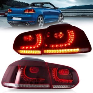 VLAND LED Tail lights For Volkswagen (VW) Golf 6 MK6 (TSI GTI R TDI GTD LPG) 2008-2014 With Sequential indicators[E-MARK] - Image 2