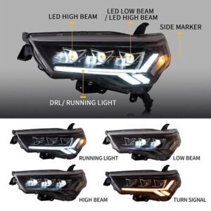 VLAND Reflector Headlights For Toyota 4Runner 2014-2021 [DOT.] - Image 3