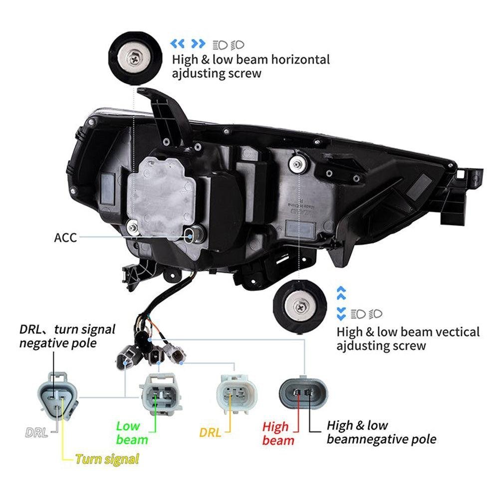 VLAND Reflector Headlights For Toyota 4Runner 2014-2021 [DOT.]