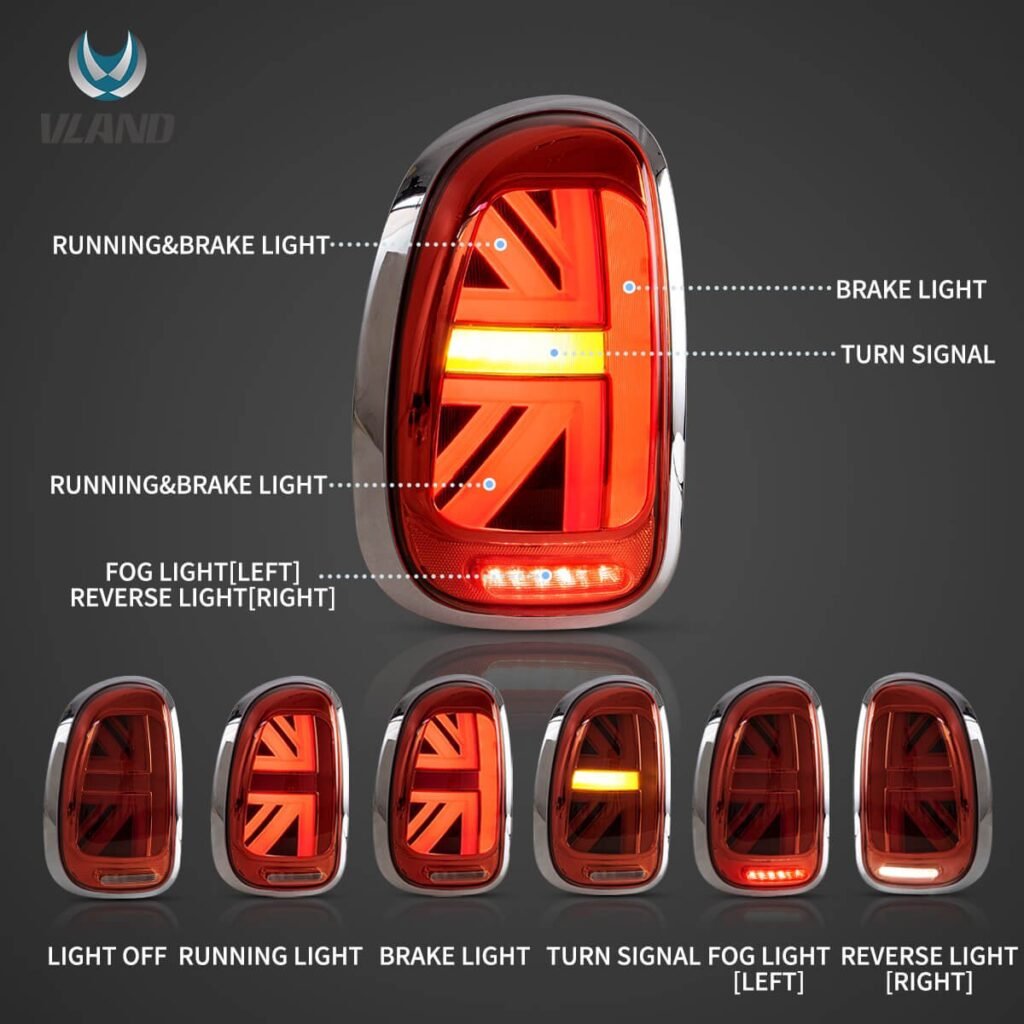 10-16 Mini Cooper Countryman R60 Vland LED Tail Lights With Dynamic Welcome Lighting