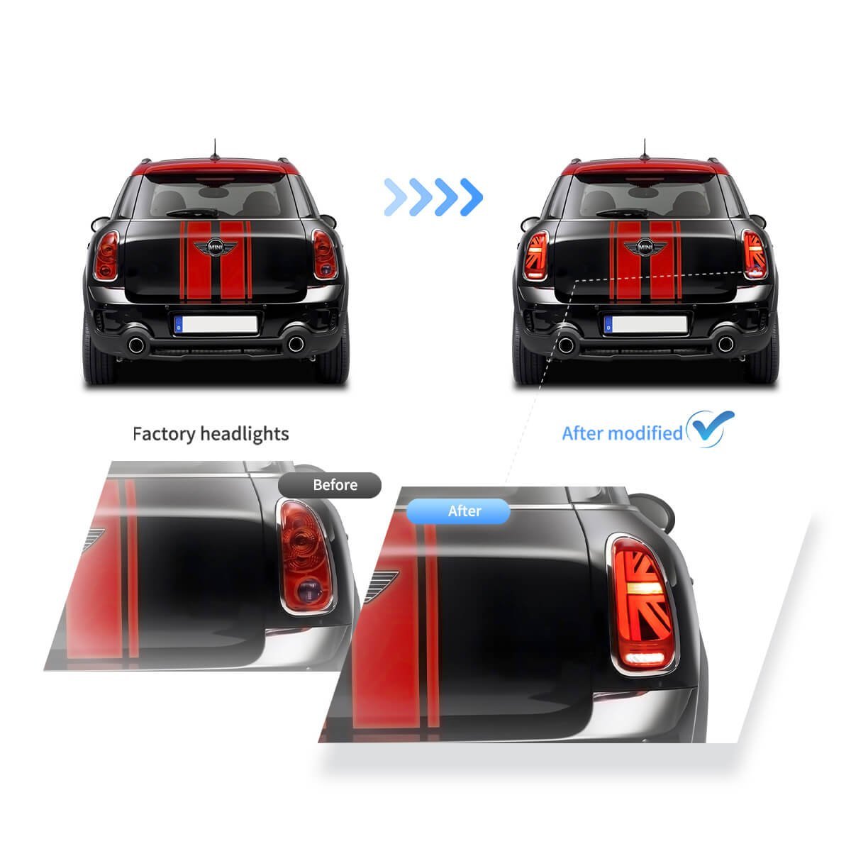 10-16 Mini Cooper Countryman R60 Vland LED Tail Lights With Dynamic Welcome Lighting - Image 12