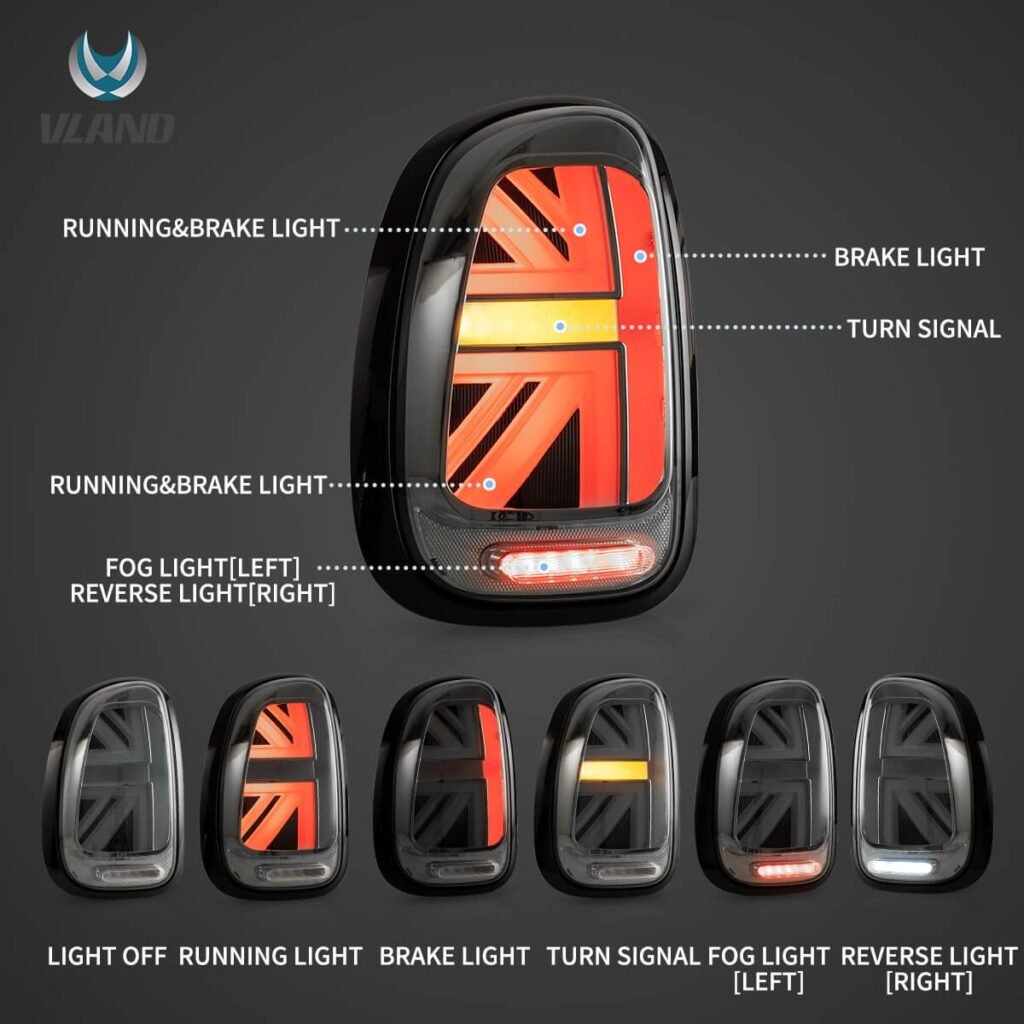 10-16 Mini Cooper Countryman R60 Vland LED Tail Lights With Dynamic Welcome Lighting