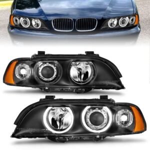 BMW 5 Series E39 97-01 Projector Headlights Black - Image 1