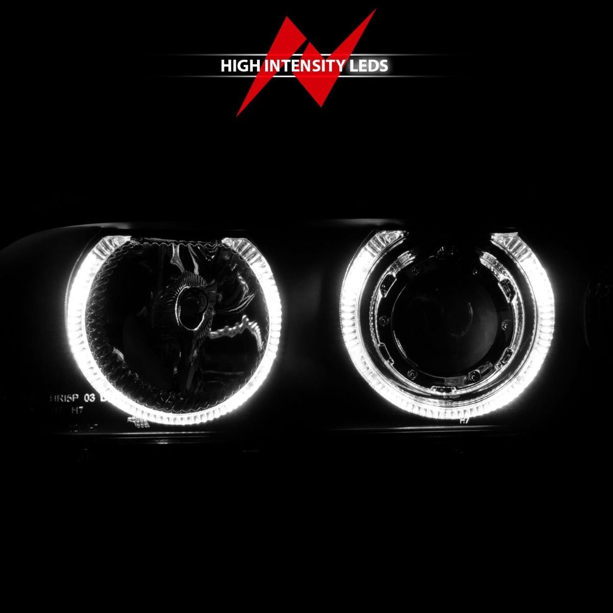 BMW 5 Series E39 97-01 Projector Headlights Black - Image 6