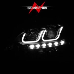 Nissan Sentra 13-15 Projector Headlights U-bar Black Clear - Image 6